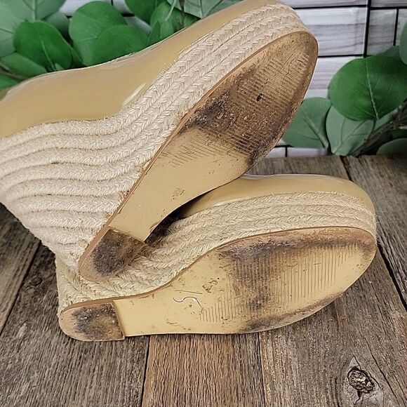 Steve Madden Marryy patent leather wedge espadrilles Size 9 - Picture 8 of 10